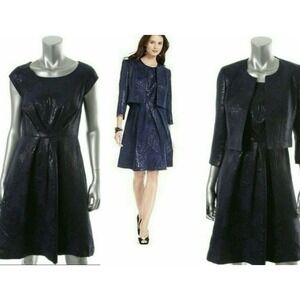 Nipon Boutique Purple Shimmer Dress Suit Jacket Suit Dress Size 16 $280